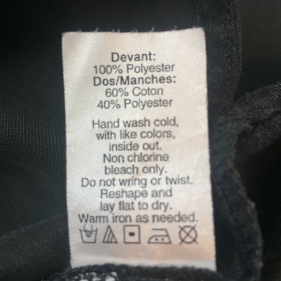 J. Crew Black/Dark Grey Patterned Panel Top Size S - Picture 7 of 7